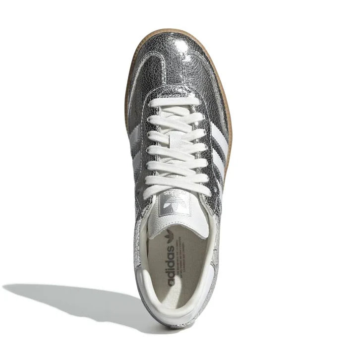 SAMBA OG SILVER METALLIC CRACKED LEATHER